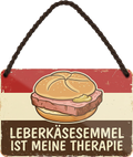 4252024258417		 ''Leberkäsesemmel ist meine Therapie''
Schilderstore24 Blechschilder sind perfekt als Geschenk zu Weihnachten, Geburtstage, Feiern, Partys, Grillabende, Partykeller, diät, snack, mahlzei, rezept, wasser Lebensmittel Burger Tee Grill crepes teigware süßigkeit essen grill wurst pommes döner fisch pizza