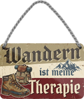 4252024257915		 ''Wandern ist meine Therapie''
Schilderstore24 Blechschilder sind perfekt als Geschenk zu Weihnachten, Geburtstage, Feiern, Partys, Grillabende, Namenstag, Feiertag, Mädelsabend, Hochzeit. Jederzeit stilvoll im Wohnzimmer, Partykeller, Garage, Praxis, Büro, Café, Hauseingang Camping Natur Wald Freiheit wandern campen outdoor natur roadtripp