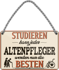 4252024257922		 ''Studieren kann jeder Altenpfleger''
Schilderstore24 Blechschilder sind perfekt als Geschenk zu Weihnachten, Geburtstage, Feiern, Partys, Grillabende, Namenstag, Feiertag, Mädelsabend, Hochzeit. Jederzeit stilvoll im Wohnzimmer, Partykeller, Garage, Praxis, Büro, Café, zitat Büro Chef Angestellter Arbeit Job Arbeitsplatz Alltag Beruf Ausbildung