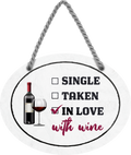 4252024245158	Schilderstore24	 ''Singel. Taken. In love with Wine'' Schilderstore24 Blechschilder sind perfekt als Geschenk zu Weihnachten, Geburtstage, Feiern, Partys, Grillabende, Namenstag, Feiertag, Mädelsabend, Hochzeit. Jederzeit stilvoll im Wohnzimmer, Partykeller, Garage, Praxis, Büro, Café, Hauseingang Alkohol Cocktail Bier Sekt Getränk Bier Alkohol schnaps promille tequila   