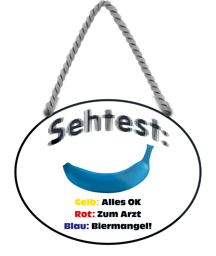 4252024245301	Schilderstore24	 ''Seh Test. Gelb alles gut, Blau Biermangel (weiß)'' Schilderstore24 Blechschilder sind perfekt als Geschenk zu Weihnachten, Geburtstage, Feiern, Partys, Grillabende, Namenstag, Feiertag, Mädelsabend, Hochzeit. Jederzeit stilvoll im Wohnzimmer, Partykeller, Garage, Praxis, Büro, Café, Hauseingang Alkohol Kasten Bier Saufen Getränk Bier Alkohol schaumkrone promille hopfen