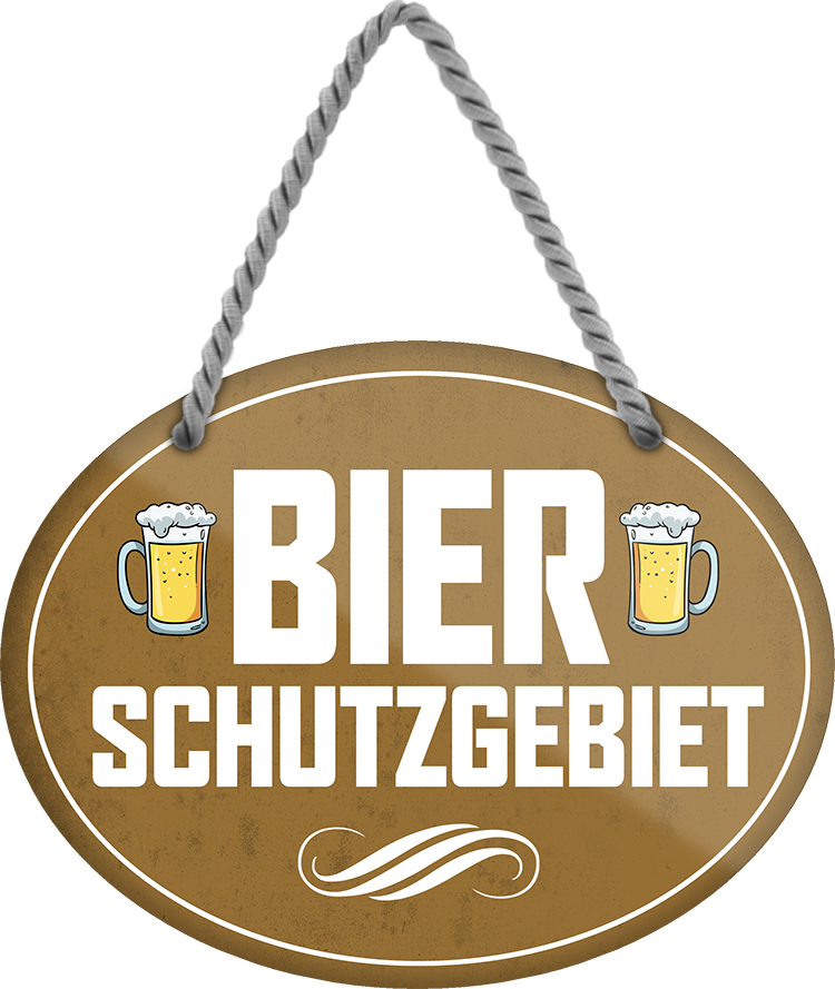 4252024245219	Schilderstore24	 ''Bier Schutzgebiet'' Schilderstore24 Blechschilder sind perfekt als Geschenk zu Weihnachten, Geburtstage, Feiern, Partys, Grillabende, Namenstag, Feiertag, Mädelsabend, Hochzeit. Jederzeit stilvoll im Wohnzimmer, Partykeller, Garage, Praxis, Büro, Café, Hauseingang Alkohol Kasten Bier Saufen Getränk Bier Alkohol schaumkrone promille hopfen