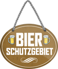 4252024245219	Schilderstore24	 ''Bier Schutzgebiet'' Schilderstore24 Blechschilder sind perfekt als Geschenk zu Weihnachten, Geburtstage, Feiern, Partys, Grillabende, Namenstag, Feiertag, Mädelsabend, Hochzeit. Jederzeit stilvoll im Wohnzimmer, Partykeller, Garage, Praxis, Büro, Café, Hauseingang Alkohol Kasten Bier Saufen Getränk Bier Alkohol schaumkrone promille hopfen