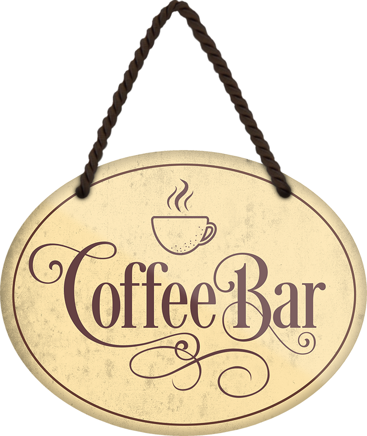 4252024247794	Schilderstore24	 ''Coffee Bar'' Schilderstore24 Blechschilder sind perfekt als Geschenk zu Weihnachten, Geburtstage, Feiern, Partys, Grillabende, Namenstag, Feiertag, Mädelsabend, Hochzeit. Jederzeit stilvoll im Wohnzimmer, Partykeller, Garage, Praxis, Büro, Café, Hauseingang Lebensmittel Kaffee Kuchen Sucht café coffee kaffeemaschine getränk essen