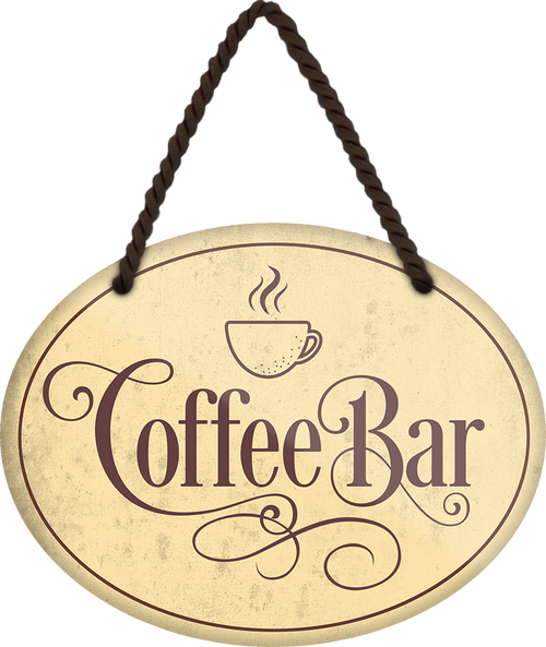 4252024247794	Schilderstore24	 ''Coffee Bar'' Schilderstore24 Blechschilder sind perfekt als Geschenk zu Weihnachten, Geburtstage, Feiern, Partys, Grillabende, Namenstag, Feiertag, Mädelsabend, Hochzeit. Jederzeit stilvoll im Wohnzimmer, Partykeller, Garage, Praxis, Büro, Café, Hauseingang Lebensmittel Kaffee Kuchen Sucht café coffee kaffeemaschine getränk essen