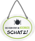 4252024245530	Schilderstore24	 ''Das Essen steht im Kochbuch, Schatz'' Schilderstore24 Blechschilder sind perfekt als Geschenk zu Weihnachten, Geburtstage, Feiern, Partys, Grillabende, Namenstag, Feiertag, Mädelsabend, Hochzeit. Jederzeit stilvoll im Wohnzimmer, Partykeller, Garage, Praxis, Büro, Café, Hauseingang Familie Zuhause Eltern Geschwister oma opa familie mama papa geschwister