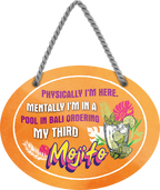 4252024245134	Schilderstore24	 ''Physically i'm here, mentally i ordering my third Mojito'' Schilderstore24 Blechschilder sind perfekt als Geschenk zu Weihnachten, Geburtstage, Feiern, Partys, Grillabende, Namenstag, Feiertag, Mädelsabend, Hochzeit. Jederzeit stilvoll im Wohnzimmer, Partykeller, Garage, Praxis, Büro, Café, Hauseingang Alkohol Cocktail Bier Sekt Getränk Bier Alkohol schnaps promille tequila   