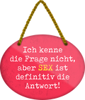 4252024246339	Schilderstore24	 ''Ich kenne die Frage nicht, SEX die Antwort'' Schilderstore24 Blechschilder sind perfekt als Geschenk zu Weihnachten, Geburtstage, Feiern, Partys, Grillabende, Namenstag, Feiertag, Mädelsabend, Hochzeit. Jederzeit stilvoll im Wohnzimmer, Partykeller, Garage, Praxis, Büro, Café, Hauseingang Sex Anzüglich Zweideutig Romantik Brüste sinnlich schnulzig romantisch versaut pinup
