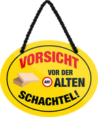 4252024245691	Schilderstore24	 ''Vorsicht vor der alten Schachtel'' Schilderstore24 Blechschilder sind perfekt als Geschenk zu Weihnachten, Geburtstage, Feiern, Partys, Grillabende, Namenstag, Feiertag, Mädelsabend, Hochzeit. Jederzeit stilvoll im Wohnzimmer, Partykeller, Garage, Praxis, Büro, Café, Hauseingang Familie Zuhause Eltern Geschwister oma opa familie mama papa geschwister