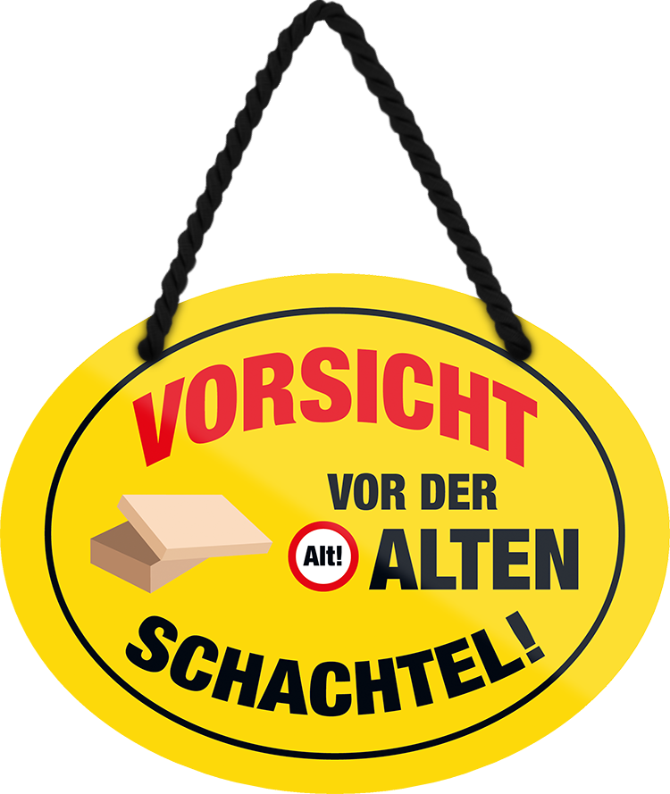 4252024245691	Schilderstore24	 ''Vorsicht vor der alten Schachtel'' Schilderstore24 Blechschilder sind perfekt als Geschenk zu Weihnachten, Geburtstage, Feiern, Partys, Grillabende, Namenstag, Feiertag, Mädelsabend, Hochzeit. Jederzeit stilvoll im Wohnzimmer, Partykeller, Garage, Praxis, Büro, Café, Hauseingang Familie Zuhause Eltern Geschwister oma opa familie mama papa geschwister