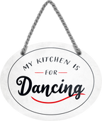 4252024245998	Schilderstore24	 ''My kitchen is for Dancing'' Schilderstore24 Blechschilder sind perfekt als Geschenk zu Weihnachten, Geburtstage, Feiern, Partys, Grillabende, Namenstag, Feiertag, Mädelsabend, Hochzeit. Jederzeit stilvoll im Wohnzimmer, Partykeller, Garage, Praxis, Büro, Café, Hauseingang Küche Haushalt Willkommen Eigenheim heim essen haus kochen herzlich Zuhause putzen
