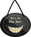 4252024246414	Schilderstore24	 ''We're all mad here (schwarz)'' Schilderstore24 Blechschilder sind perfekt als Geschenk zu Weihnachten, Geburtstage, Feiern, Partys, Grillabende, Namenstag, Feiertag, Mädelsabend, Hochzeit Wohnzimmer, Partykeller, Garage, Praxis, Büro, Café, Hauseingang Haustier Tier Tiere Tiersprüche Funny Ironie knuddelig haustier biene kuh vogel lustige tierwelt