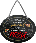 4252024247091	Schilderstore24	 ''Du kannst nicht jeden glücklich machen Pizza'' Schilderstore24 Blechschilder sind perfekt als Geschenk zu Weihnachten, Geburtstage, Feiern, Partys, Grillabende, Namenstag, Feiertag, Mädelsabend, Hochzeit. Jederzeit stilvoll im Wohnzimmer, Partykeller, Garage, Praxis, Büro, Café, Hauseingang Lebensmittel Kaffee Kuchen Tee Grill crepes teigware süßigkeit essen grill wurst
