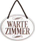4252024246049	Schilderstore24	 ''Wartezimmer'' Schilderstore24 Blechschilder sind perfekt als Geschenk zu Weihnachten, Geburtstage, Feiern, Partys, Grillabende, Namenstag, Feiertag, Mädelsabend, Hochzeit. Jederzeit stilvoll im Wohnzimmer, Partykeller, Garage, Praxis, Büro, Café, Hauseingang Küche Haushalt Willkommen Eigenheim heim essen haus kochen herzlich Zuhause putzen