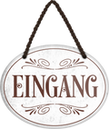 4252024245943	Schilderstore24	 ''Eingang'' Schilderstore24 Blechschilder sind perfekt als Geschenk zu Weihnachten, Geburtstage, Feiern, Partys, Grillabende, Namenstag, Feiertag, Mädelsabend, Hochzeit. Jederzeit stilvoll im Wohnzimmer, Partykeller, Garage, Praxis, Büro, Café, Hauseingang Küche Haushalt Willkommen Eigenheim heim essen haus kochen herzlich Zuhause putzen