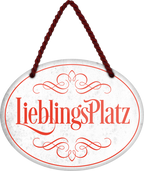 4252024245967	Schilderstore24	 ''Lieblings Platz'' Schilderstore24 Blechschilder sind perfekt als Geschenk zu Weihnachten, Geburtstage, Feiern, Partys, Grillabende, Namenstag, Feiertag, Mädelsabend, Hochzeit. Jederzeit stilvoll im Wohnzimmer, Partykeller, Garage, Praxis, Büro, Café, Hauseingang Küche Haushalt Willkommen Eigenheim heim essen haus kochen herzlich Zuhause putzen