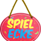 4252024246032	Schilderstore24	 ''Spielecke'' Schilderstore24 Blechschilder sind perfekt als Geschenk zu Weihnachten, Geburtstage, Feiern, Partys, Grillabende, Namenstag, Feiertag, Mädelsabend, Hochzeit. Jederzeit stilvoll im Wohnzimmer, Partykeller, Garage, Praxis, Büro, Café, Hauseingang Küche Haushalt Willkommen Eigenheim heim essen haus kochen herzlich Zuhause putzen