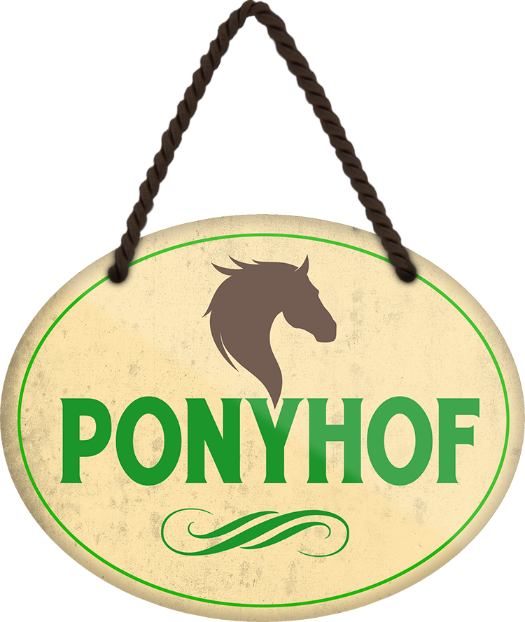 4252024247787	Schilderstore24	 ''Ponyhof'' Schilderstore24 Blechschilder sind perfekt als Geschenk zu Weihnachten, Geburtstage, Feiern, Partys, Grillabende, Namenstag, Feiertag, Mädelsabend, Hochzeit. Jederzeit stilvoll im Wohnzimmer, Partykeller, Garage, Praxis, Büro, Café, Hauseingang Nutztier Pferd Reiten Pony Stall sattel ausreiten pferde tier landwirtschaft