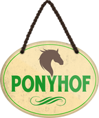 4252024247787	Schilderstore24	 ''Ponyhof'' Schilderstore24 Blechschilder sind perfekt als Geschenk zu Weihnachten, Geburtstage, Feiern, Partys, Grillabende, Namenstag, Feiertag, Mädelsabend, Hochzeit. Jederzeit stilvoll im Wohnzimmer, Partykeller, Garage, Praxis, Büro, Café, Hauseingang Nutztier Pferd Reiten Pony Stall sattel ausreiten pferde tier landwirtschaft