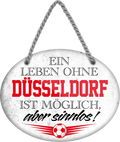 4252024247275	Schilderstore24	 ''Ein Leben ohne Düsseldorf sinnlos (grau)'' Schilderstore24 Blechschilder sind perfekt als Geschenk zu Weihnachten, Geburtstage, Feiern, Partys, Grillabende, Namenstag, Feiertag, Mädelsabend, Hochzeit. Jederzeit stilvoll im Wohnzimmer, Partykeller, Garage, Praxis, Büro, Café, Hauseingang Fußball Mannschaft Verein Bolzen Ball sport liga kicken stadion freizeit
