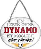 4252024247282	Schilderstore24	 ''Ein Leben ohne Dynamo ist sinnlos'' Schilderstore24 Blechschilder sind perfekt als Geschenk zu Weihnachten, Geburtstage, Feiern, Partys, Grillabende, Namenstag, Feiertag, Mädelsabend, Hochzeit. Jederzeit stilvoll im Wohnzimmer, Partykeller, Garage, Praxis, Büro, Café, Hauseingang Fußball Mannschaft Verein Bolzen Ball sport liga kicken stadion freizeit