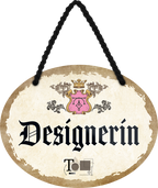 4252024246636	Schilderstore24	 ''Designerin'' Schilderstore24 Blechschilder sind perfekt als Geschenk zu Weihnachten, Geburtstage, Feiern, Partys, Grillabende, Namenstag, Feiertag, Mädelsabend, Hochzeit. Jederzeit stilvoll im Wohnzimmer, Partykeller, Garage, Praxis, Büro, Café, Hauseingang Büro Chef Angestellter Arbeit Job Arbeitsplatz Alltag Beruf Ausbildung