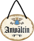 4252024246506	Schilderstore24	 ''Anwältin'' Schilderstore24 Blechschilder sind perfekt als Geschenk zu Weihnachten, Geburtstage, Feiern, Partys, Grillabende, Namenstag, Feiertag, Mädelsabend, Hochzeit. Jederzeit stilvoll im Wohnzimmer, Partykeller, Garage, Praxis, Büro, Café, Hauseingang Büro Chef Angestellter Arbeit Job Arbeitsplatz Alltag Beruf Ausbildung