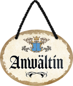 4252024246506	Schilderstore24	 ''Anwältin'' Schilderstore24 Blechschilder sind perfekt als Geschenk zu Weihnachten, Geburtstage, Feiern, Partys, Grillabende, Namenstag, Feiertag, Mädelsabend, Hochzeit. Jederzeit stilvoll im Wohnzimmer, Partykeller, Garage, Praxis, Büro, Café, Hauseingang Büro Chef Angestellter Arbeit Job Arbeitsplatz Alltag Beruf Ausbildung