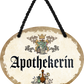 4252024246513	Schilderstore24	 ''Apothekerin'' Schilderstore24 Blechschilder sind perfekt als Geschenk zu Weihnachten, Geburtstage, Feiern, Partys, Grillabende, Namenstag, Feiertag, Mädelsabend, Hochzeit. Jederzeit stilvoll im Wohnzimmer, Partykeller, Garage, Praxis, Büro, Café, Hauseingang Büro Chef Angestellter Arbeit Job Arbeitsplatz Alltag Beruf Ausbildung