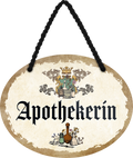 4252024246513	Schilderstore24	 ''Apothekerin'' Schilderstore24 Blechschilder sind perfekt als Geschenk zu Weihnachten, Geburtstage, Feiern, Partys, Grillabende, Namenstag, Feiertag, Mädelsabend, Hochzeit. Jederzeit stilvoll im Wohnzimmer, Partykeller, Garage, Praxis, Büro, Café, Hauseingang Büro Chef Angestellter Arbeit Job Arbeitsplatz Alltag Beruf Ausbildung