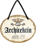 4252024246520	Schilderstore24	 ''Architektin'' Schilderstore24 Blechschilder sind perfekt als Geschenk zu Weihnachten, Geburtstage, Feiern, Partys, Grillabende, Namenstag, Feiertag, Mädelsabend, Hochzeit. Jederzeit stilvoll im Wohnzimmer, Partykeller, Garage, Praxis, Büro, Café, Hauseingang Büro Chef Angestellter Arbeit Job Arbeitsplatz Alltag Beruf Ausbildung