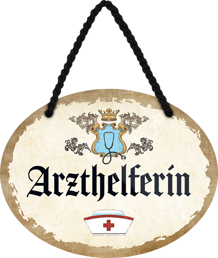 4252024246544	Schilderstore24	 ''Arzthelferin'' Schilderstore24 Blechschilder sind perfekt als Geschenk zu Weihnachten, Geburtstage, Feiern, Partys, Grillabende, Namenstag, Feiertag, Mädelsabend, Hochzeit. Jederzeit stilvoll im Wohnzimmer, Partykeller, Garage, Praxis, Büro, Café, Hauseingang Büro Chef Angestellter Arbeit Job Arbeitsplatz Alltag Beruf Ausbildung