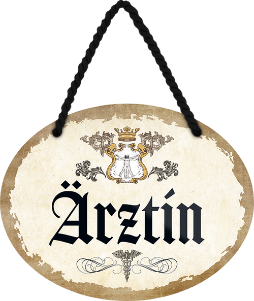 4252024246551	Schilderstore24	 ''Ärztin'' Schilderstore24 Blechschilder sind perfekt als Geschenk zu Weihnachten, Geburtstage, Feiern, Partys, Grillabende, Namenstag, Feiertag, Mädelsabend, Hochzeit. Jederzeit stilvoll im Wohnzimmer, Partykeller, Garage, Praxis, Büro, Café, Hauseingang Büro Chef Angestellter Arbeit Job Arbeitsplatz Alltag Beruf Ausbildung