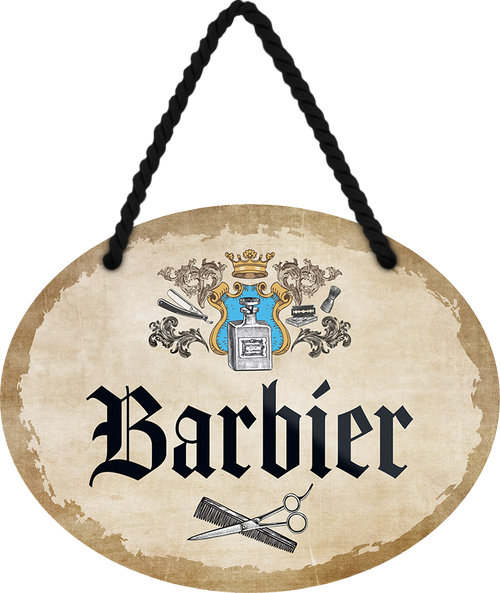 4252024247893	Schilderstore24	 ''Barbier'' Schilderstore24 Blechschilder sind perfekt als Geschenk zu Weihnachten, Geburtstage, Feiern, Partys, Grillabende, Namenstag, Feiertag, Mädelsabend, Hochzeit. Jederzeit stilvoll im Wohnzimmer, Partykeller, Garage, Praxis, Büro, Café, Hauseingang Friseur Tattoo Schönheit Haare Haut Barber tattowierer hautschmuck piercing schminke