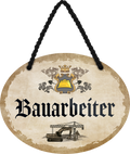 4252024246575	Schilderstore24	 ''Bauarbeiter'' Schilderstore24 Blechschilder sind perfekt als Geschenk zu Weihnachten, Geburtstage, Feiern, Partys, Grillabende, Namenstag, Feiertag, Mädelsabend, Hochzeit. Jederzeit stilvoll im Wohnzimmer, Partykeller, Garage, Praxis, Büro, Café, Hauseingang Büro Chef Angestellter Arbeit Job Arbeitsplatz Alltag Beruf Ausbildung