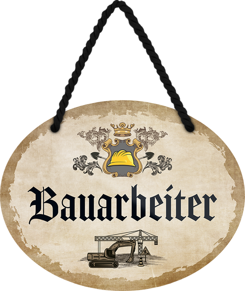 4252024246575	Schilderstore24	 ''Bauarbeiter'' Schilderstore24 Blechschilder sind perfekt als Geschenk zu Weihnachten, Geburtstage, Feiern, Partys, Grillabende, Namenstag, Feiertag, Mädelsabend, Hochzeit. Jederzeit stilvoll im Wohnzimmer, Partykeller, Garage, Praxis, Büro, Café, Hauseingang Büro Chef Angestellter Arbeit Job Arbeitsplatz Alltag Beruf Ausbildung