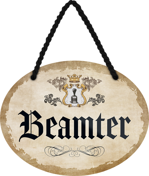 4252024246582	Schilderstore24	 ''Beamter'' Schilderstore24 Blechschilder sind perfekt als Geschenk zu Weihnachten, Geburtstage, Feiern, Partys, Grillabende, Namenstag, Feiertag, Mädelsabend, Hochzeit. Jederzeit stilvoll im Wohnzimmer, Partykeller, Garage, Praxis, Büro, Café, Hauseingang Büro Chef Angestellter Arbeit Job Arbeitsplatz Alltag Beruf Ausbildung