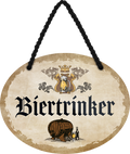 4252024245233	Schilderstore24	 ''Biertrinker'' Schilderstore24 Blechschilder sind perfekt als Geschenk zu Weihnachten, Geburtstage, Feiern, Partys, Grillabende, Namenstag, Feiertag, Mädelsabend, Hochzeit. Jederzeit stilvoll im Wohnzimmer, Partykeller, Garage, Praxis, Büro, Café, Hauseingang Alkohol Kasten Bier Saufen Getränk Bier Alkohol schaumkrone promille hopfen