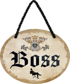 4252024245349	Schilderstore24	 ''Boss'' Schilderstore24 Blechschilder sind perfekt als Geschenk zu Weihnachten, Geburtstage, Feiern, Partys, Grillabende, Namenstag, Feiertag, Mädelsabend, Hochzeit. Jederzeit stilvoll im Wohnzimmer, Partykeller, Garage, Praxis, Büro, Café, Hauseingang Büro Chef Angestellter Arbeit Job Arbeitsplatz Alltag Beruf Ausbildung