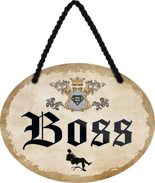 4252024245349	Schilderstore24	 ''Boss'' Schilderstore24 Blechschilder sind perfekt als Geschenk zu Weihnachten, Geburtstage, Feiern, Partys, Grillabende, Namenstag, Feiertag, Mädelsabend, Hochzeit. Jederzeit stilvoll im Wohnzimmer, Partykeller, Garage, Praxis, Büro, Café, Hauseingang Büro Chef Angestellter Arbeit Job Arbeitsplatz Alltag Beruf Ausbildung
