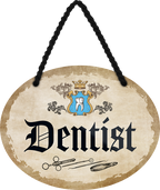 4252024246612	Schilderstore24	 ''Dentist'' Schilderstore24 Blechschilder sind perfekt als Geschenk zu Weihnachten, Geburtstage, Feiern, Partys, Grillabende, Namenstag, Feiertag, Mädelsabend, Hochzeit. Jederzeit stilvoll im Wohnzimmer, Partykeller, Garage, Praxis, Büro, Café, Hauseingang Büro Chef Angestellter Arbeit Job Arbeitsplatz Alltag Beruf Ausbildung
