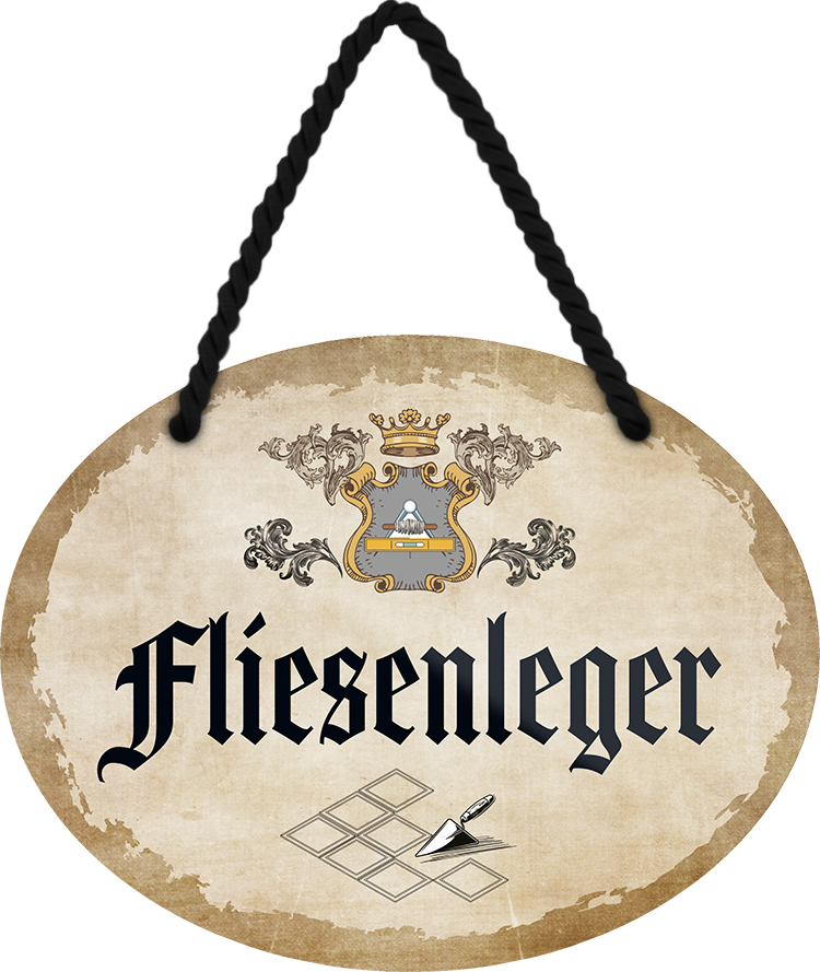4252024245776	Schilderstore24	 ''Fliesenleger'' Schilderstore24 Blechschilder sind perfekt als Geschenk zu Weihnachten, Geburtstage, Feiern, Partys, Grillabende, Namenstag, Feiertag, Mädelsabend, Hochzeit. Jederzeit stilvoll im Wohnzimmer, Partykeller, Garage, Praxis, Büro,Architekt Hauseingang Handwerk Baustelle Arbeit Bau werkeln baustelle handwerker bauarbeiter