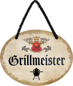 4252024247114	Schilderstore24	 ''Grillmeister'' Schilderstore24 Blechschilder sind perfekt als Geschenk zu Weihnachten, Geburtstage, Feiern, Partys, Grillabende, Namenstag, Feiertag, Mädelsabend, Hochzeit. Jederzeit stilvoll im Wohnzimmer, Partykeller, Garage, Praxis, Büro, Café, Hauseingang Lebensmittel Kaffee Kuchen Tee Grill crepes teigware süßigkeit essen grill wurst