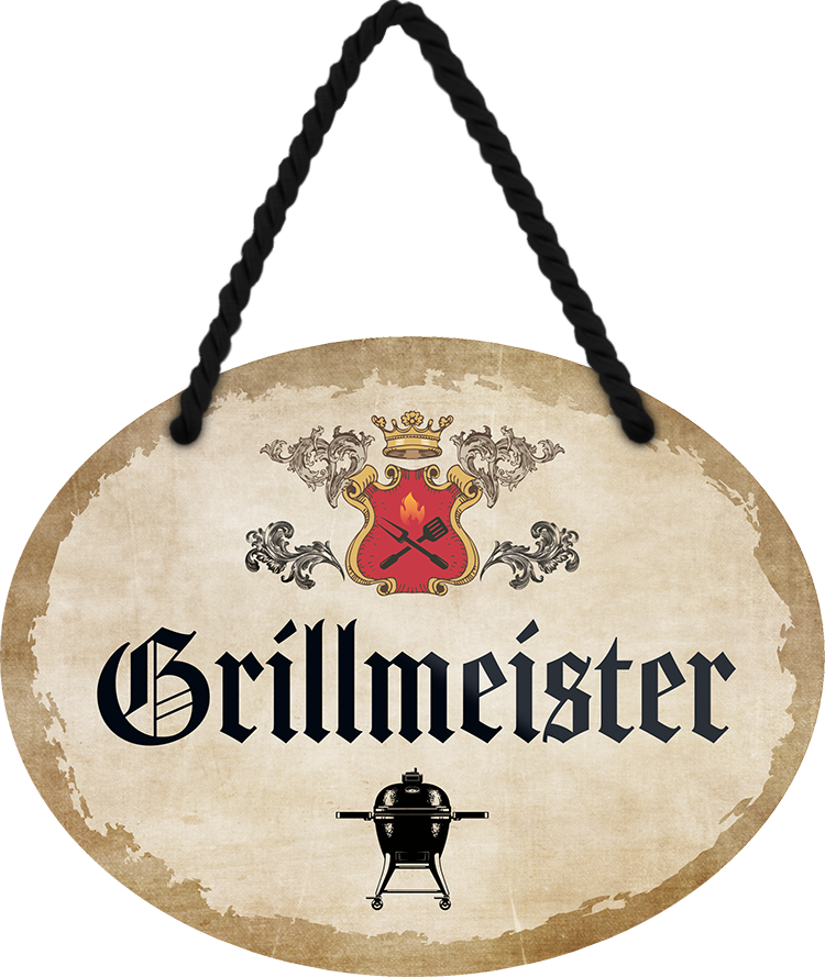 4252024247114	Schilderstore24	 ''Grillmeister'' Schilderstore24 Blechschilder sind perfekt als Geschenk zu Weihnachten, Geburtstage, Feiern, Partys, Grillabende, Namenstag, Feiertag, Mädelsabend, Hochzeit. Jederzeit stilvoll im Wohnzimmer, Partykeller, Garage, Praxis, Büro, Café, Hauseingang Lebensmittel Kaffee Kuchen Tee Grill crepes teigware süßigkeit essen grill wurst