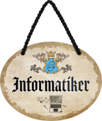 4252024246735	Schilderstore24	 ''Informatiker'' Schilderstore24 Blechschilder sind perfekt als Geschenk zu Weihnachten, Geburtstage, Feiern, Partys, Grillabende, Namenstag, Feiertag, Mädelsabend, Hochzeit. Jederzeit stilvoll im Wohnzimmer, Partykeller, Garage, Praxis, Büro, Café, Hauseingang Büro Chef Angestellter Arbeit Job Arbeitsplatz Alltag Beruf Ausbildung