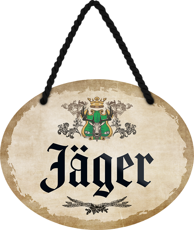 4252024246759	Schilderstore24	 ''Jäger'' Schilderstore24 Blechschilder sind perfekt als Geschenk zu Weihnachten, Geburtstage, Feiern, Partys, Grillabende, Namenstag, Feiertag, Mädelsabend, Hochzeit. Jederzeit stilvoll im Wohnzimmer, Partykeller, Garage, Praxis, Büro, Café, Hauseingang Büro Chef Angestellter Arbeit Job Arbeitsplatz Alltag Beruf Ausbildung