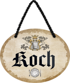 4252024246803	Schilderstore24	 ''Koch'' Schilderstore24 Blechschilder sind perfekt als Geschenk zu Weihnachten, Geburtstage, Feiern, Partys, Grillabende, Namenstag, Feiertag, Mädelsabend, Hochzeit. Jederzeit stilvoll im Wohnzimmer, Partykeller, Garage, Praxis, Büro, Café, Hauseingang Büro Chef Angestellter Arbeit Job Arbeitsplatz Alltag Beruf Ausbildung