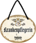 4252024246834	Schilderstore24	 ''Krankenpflegerin'' Schilderstore24 Blechschilder sind perfekt als Geschenk zu Weihnachten, Geburtstage, Feiern, Partys, Grillabende, Namenstag, Feiertag, Mädelsabend, Hochzeit. Jederzeit stilvoll im Wohnzimmer, Partykeller, Garage, Praxis, Büro, Café, Hauseingang Büro Chef Angestellter Arbeit Job Arbeitsplatz Alltag Beruf Ausbildung