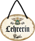 4252024246858	Schilderstore24	 ''Lehrerin'' Schilderstore24 Blechschilder sind perfekt als Geschenk zu Weihnachten, Geburtstage, Feiern, Partys, Grillabende, Namenstag, Feiertag, Mädelsabend, Hochzeit. Jederzeit stilvoll im Wohnzimmer, Partykeller, Garage, Praxis, Büro, Café, Hauseingang Büro Chef Angestellter Arbeit Job Arbeitsplatz Alltag Beruf Ausbildung