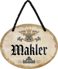 4252024246865	Schilderstore24	 ''Makler'' Schilderstore24 Blechschilder sind perfekt als Geschenk zu Weihnachten, Geburtstage, Feiern, Partys, Grillabende, Namenstag, Feiertag, Mädelsabend, Hochzeit. Jederzeit stilvoll im Wohnzimmer, Partykeller, Garage, Praxis, Büro, Café, Hauseingang Büro Chef Angestellter Arbeit Job Arbeitsplatz Alltag Beruf Ausbildung